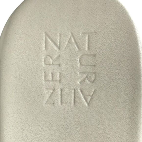 New Naturalizer Coast Gold Faux Leather Wedge Sandals Platinum Women’s Size 8 - Picture 11 of 11